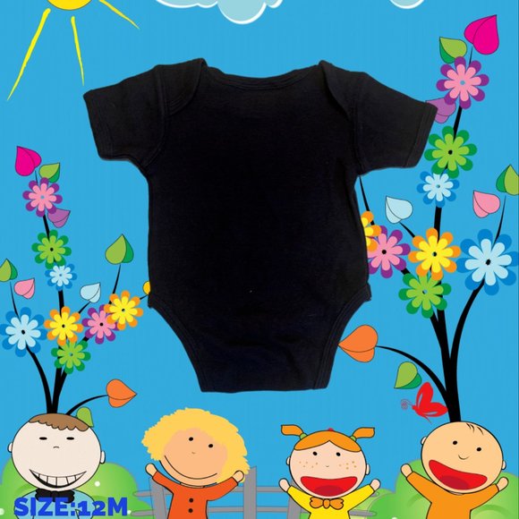 FDNY KIDS ONE PIECE BABY BODY SUIT PRINTED BLACK COLOURED - Picture 2 of 2